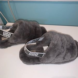 New UGG Grey Slippers (Fluff Yeah)